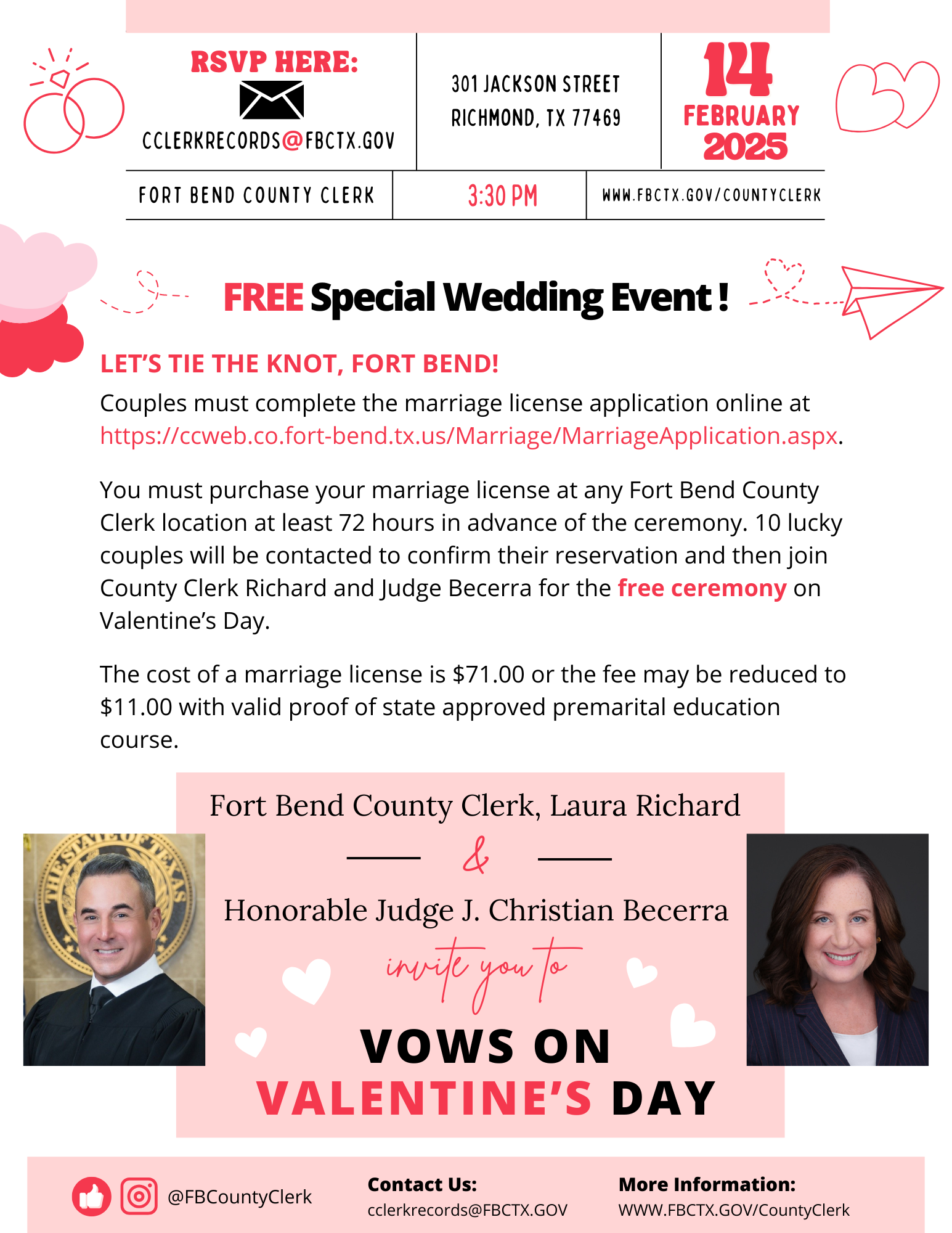 Feb 14 Valentine Wedding Event