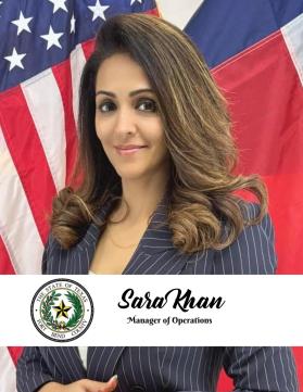 Sara Khan- Manager of Operations